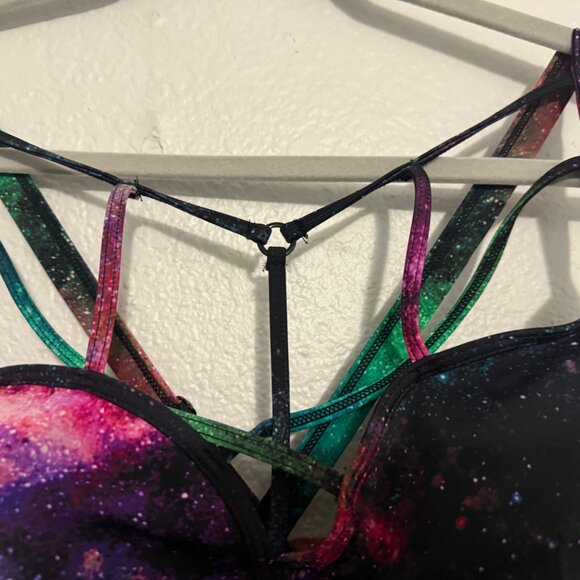 Torrid Size 2 Galaxy Print Strappy Sports Bra Size 2 - Picture 4 of 4